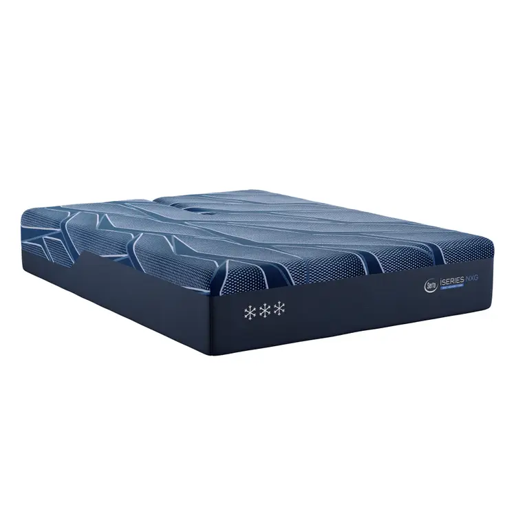 Blue Serta iSeries NXG mattress with brand logo on a white background